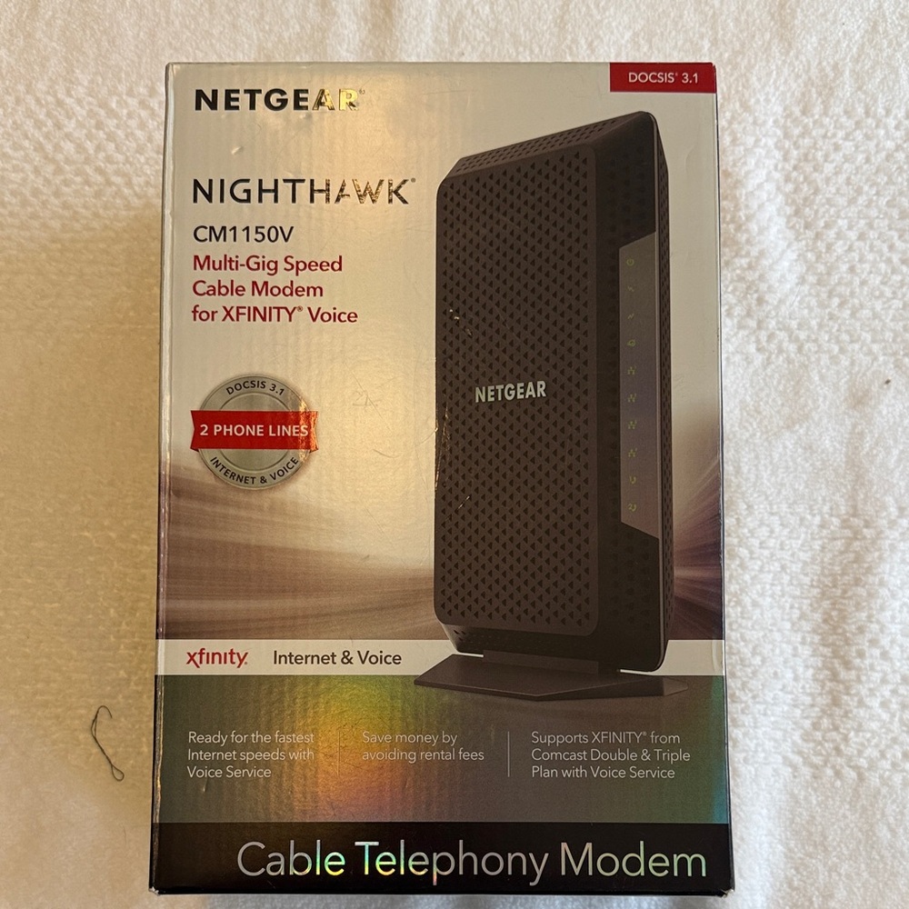 NETGEAR Nighthawk Multi-Gig Black Modem - Picture 1 of 7